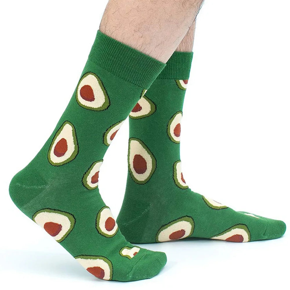 5 Pairs New High Quality Combed Cotton Men Socks Women Happy Fashion Novelty Skateboard Crew Casual Funny Socks for Men