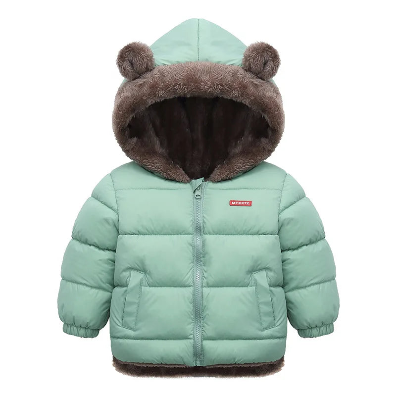 Baby hooded fleece winter jacket for boys & girls