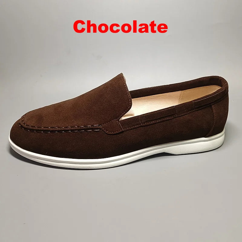 Male 2025 Classic Brand Suede Leather Loafers Men Casual Shoes Luxury Mens Breathable Slip on Driving Shoes Moccasins