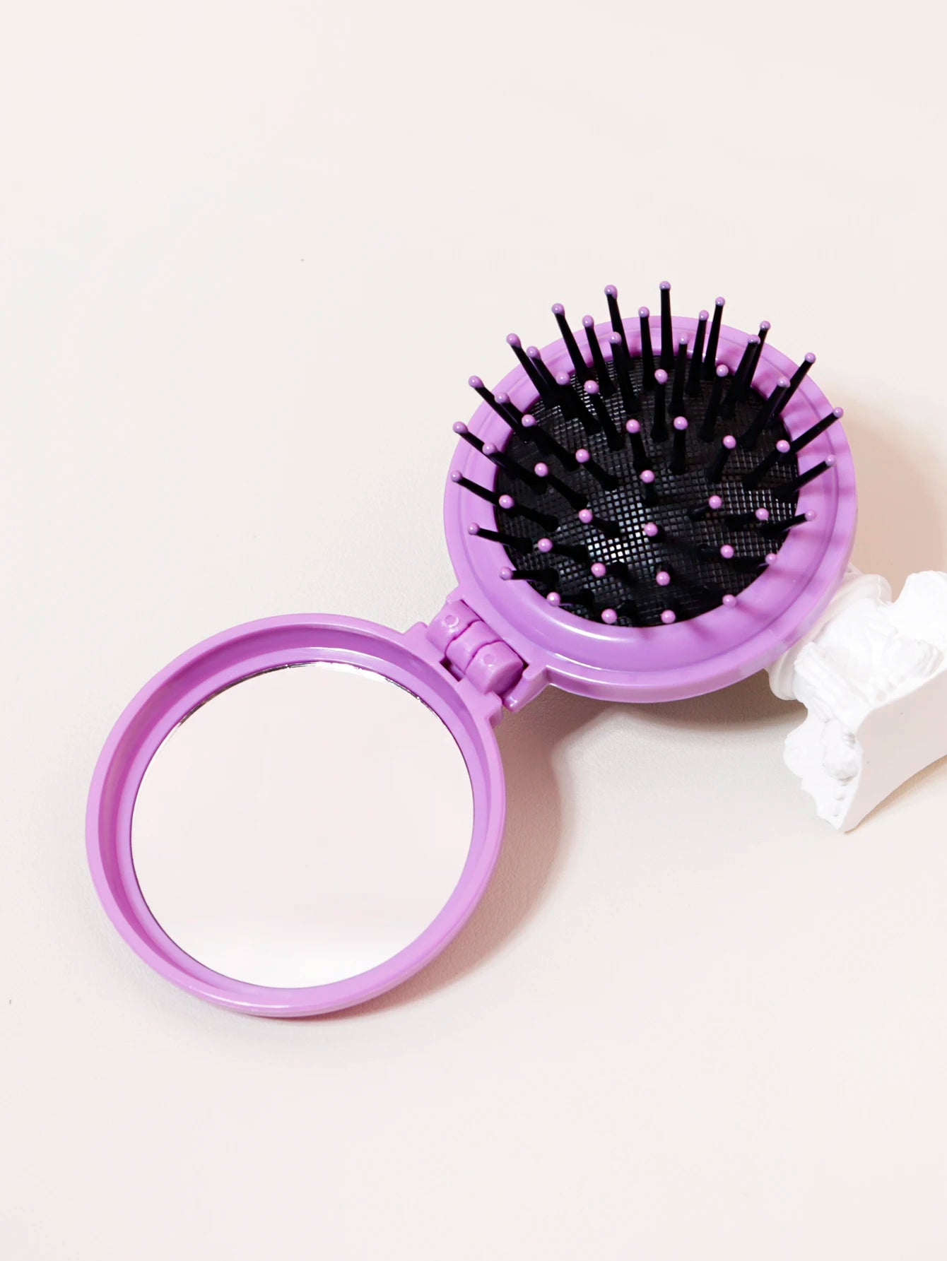 1PCS Small size Comb with Folding Mirror Travel Portable Massage Folding Comb Women's Hair Brush Styling Tool