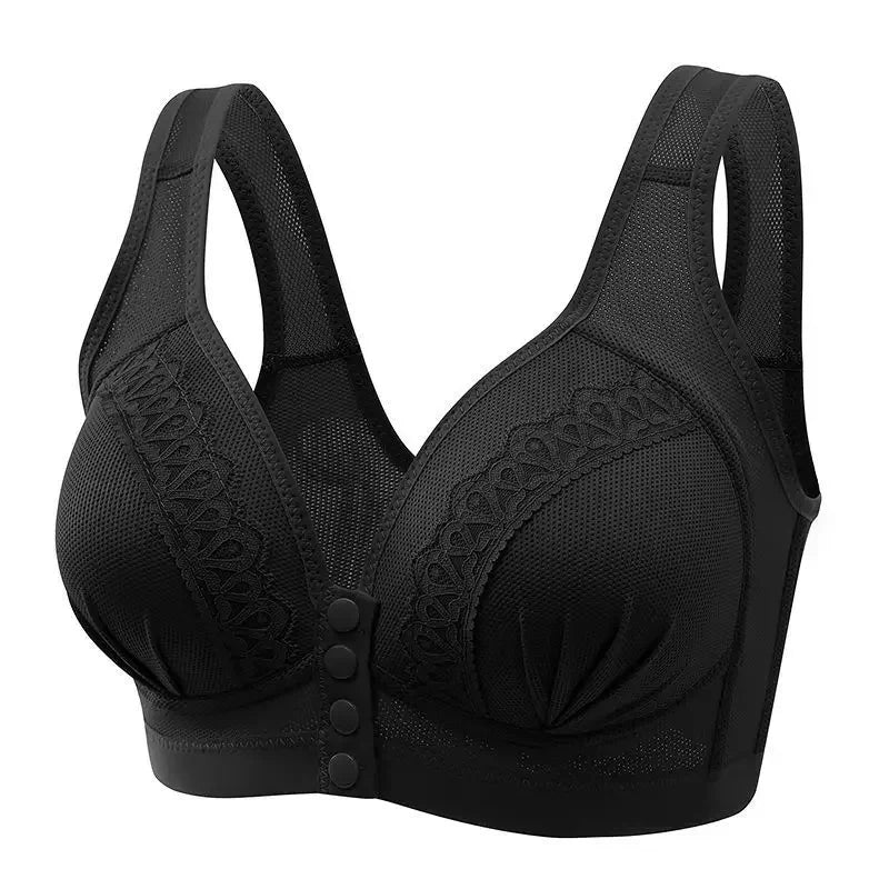 Sexy lace bra lactation lingerie huddle breathable comfortable vice breast no steel ring bra for middle-aged mothe