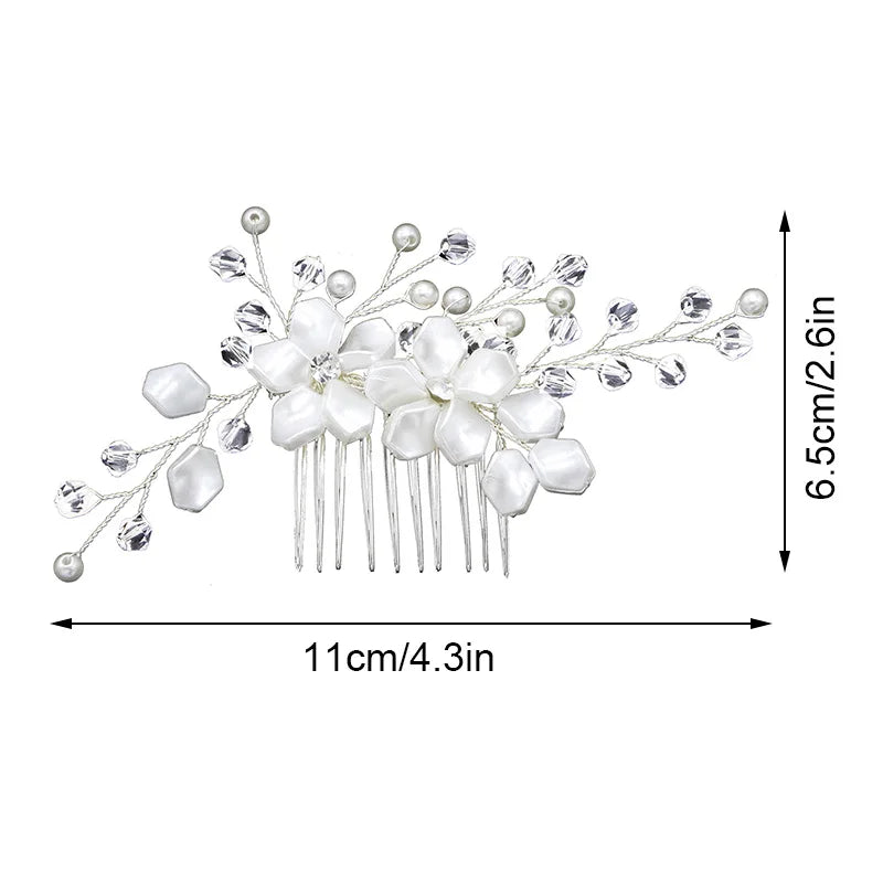 Crystal Wedding Hair Combs Miraculous Women Headbands Accessories Flower Bridal Headpiece Clip Bride Jewelry Gift