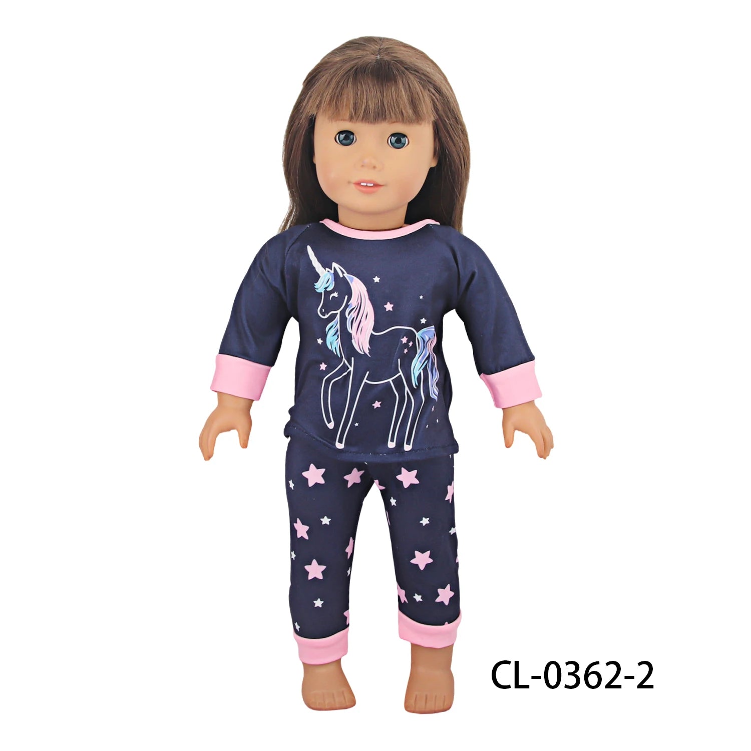 Doll Clothes Pajamas  For 43cm Baby New Born&American 18 Inch Girl Doll Unicorn Shark Cartoon Clothes Suit For Generation Doll