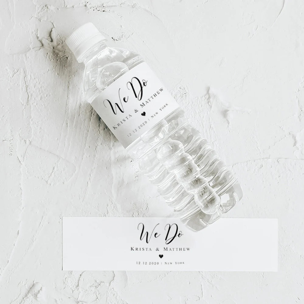 Personalized Wedding Water Bottle Label Birthday Party Thank You Water Bottle Sticker Bridal Shower Welcome Gift Wedding Decor