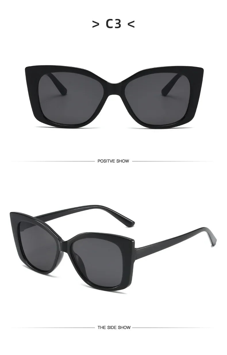 New Fashion Cat Eye Sunglasses Female Luxury Brand Designer Sun Glasses for Women Travelling Sun Shades Glasses High Definition