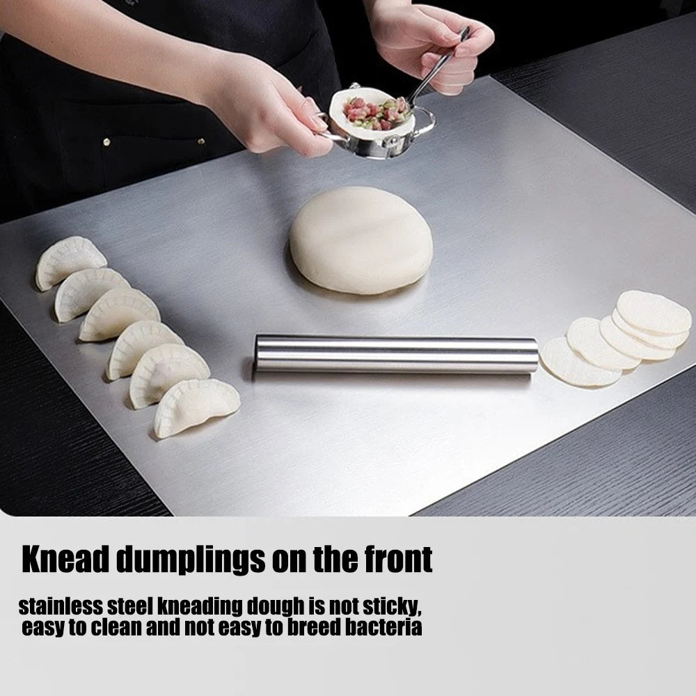 Stainless Steel Chopping Board L-Shaped Large Size Double Panel Multifunctional Home Kitchen Fruit Cutting And Kneading Panel