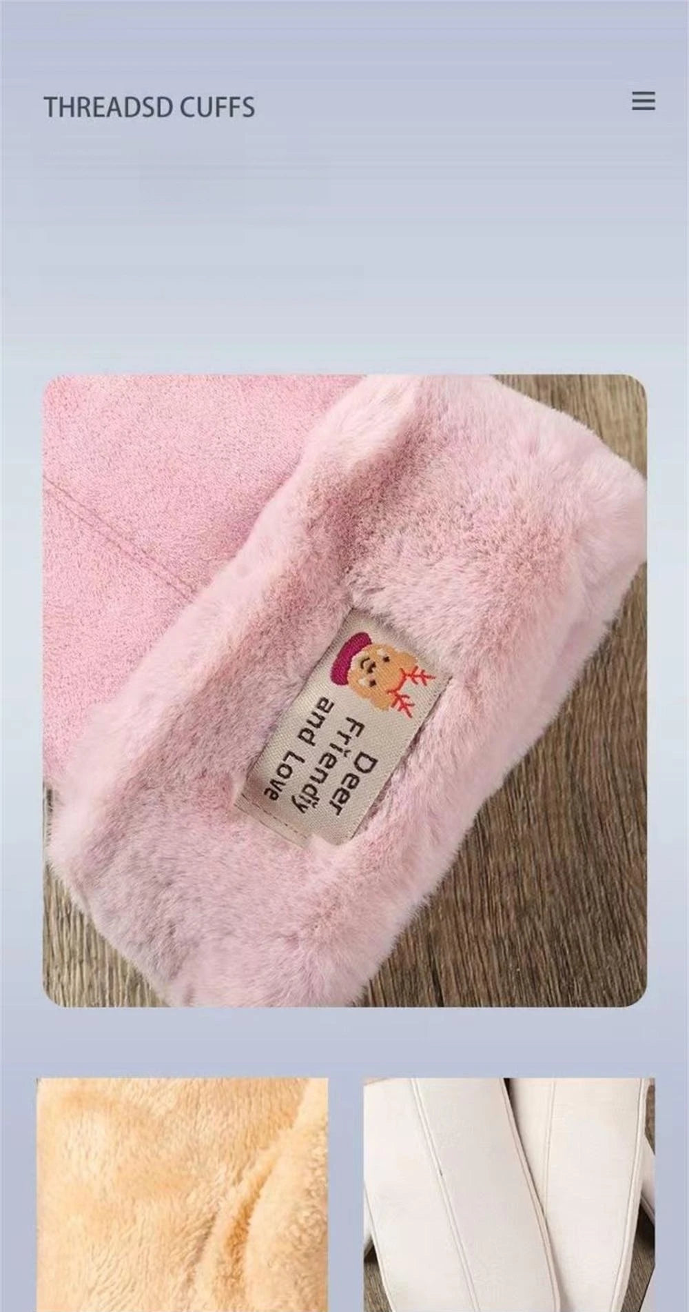 Women's Suede Plush Hanging Neck Gloves Winter Warm Windproof Gloves Outdoor Skiing Cold-Proof Student Mittens Christmas Gift