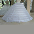 White 8 Hoops Super Puffy Petticoats Half Slip Skirt Floor Length Ballgown Underskirt for Wedding  Quinceanera Dress
