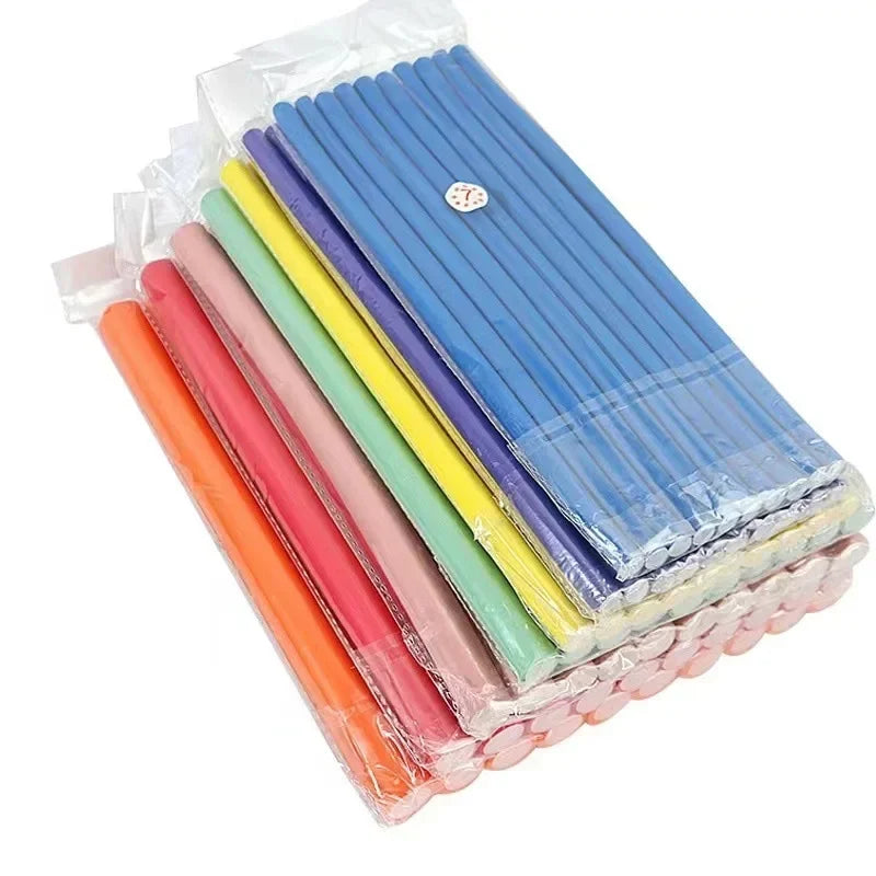 10pcs Flexible Hair Curling Rod Hair Curler Makers Soft Foam Bendy Twist Curls Flexi Rollers Styling Tools Hair Roller No Heat