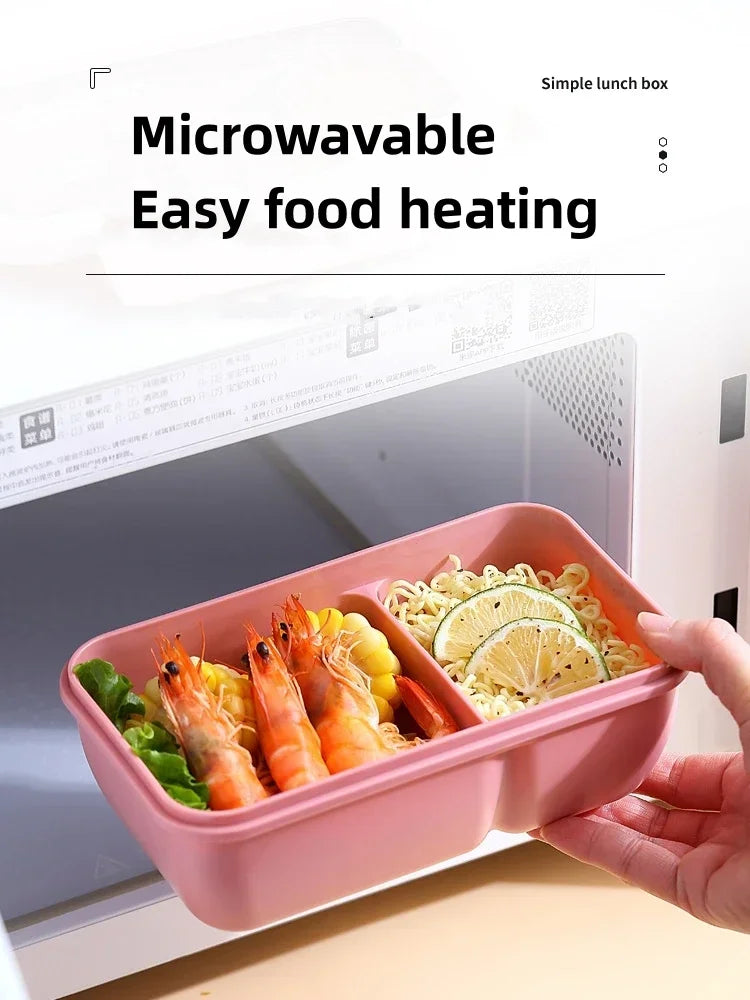 850ml/1100ml Portable Lunch Box Microwave Bento Boxes with Tableware for Kids School Office Leakproof Food Storage Container