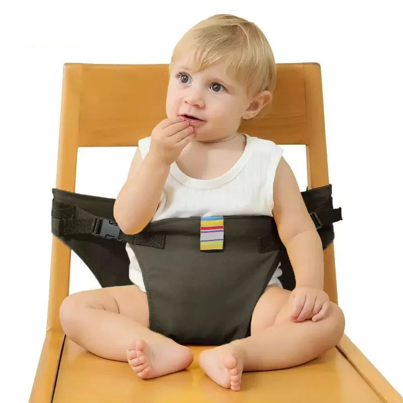 Child Seat Harness Foldable & Portable Baby Meal Strap with Safety Fixed Belt Toddler Safety Belt for Baby Dining Chair