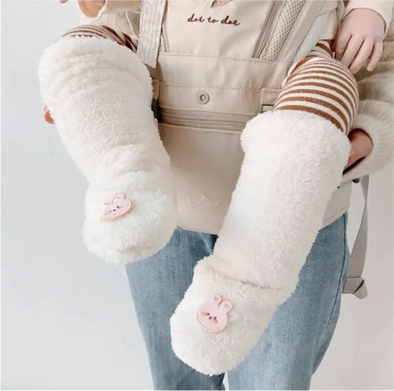 Baby Socks Winter Thick Warm Long Socks for Toddler White Autumn Winter PlushKnee Newborn Anti Slip Floor Socks Baby Accessories