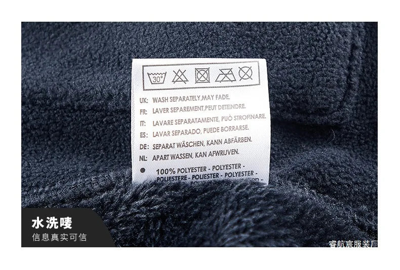 Men's Autumn Winter Fleece Jacket European-Style Hooded Warm Outdoor Thickened Couples' Coats New Arrivals