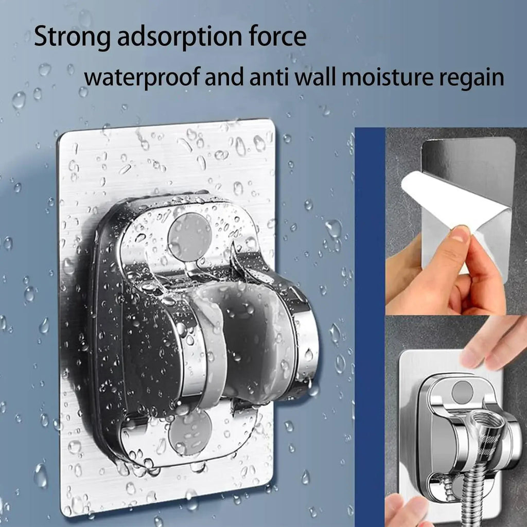 Universal Showerhead Holder Bracket Wall Mounted Punch Free Household Adjustable Shower Self Adhesive Bathroom Accessories