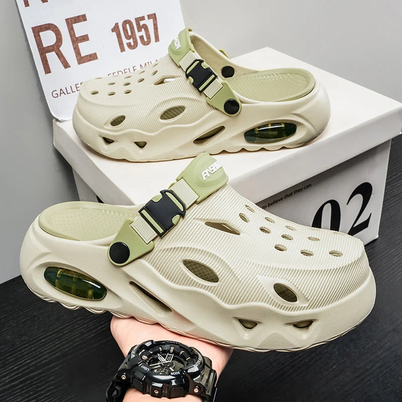 Men's New Summer Sports Sandals for Beach Wear, Non-Slip, Wear-Resistant, Closed-Toe Shoes, Sandals and Slippers