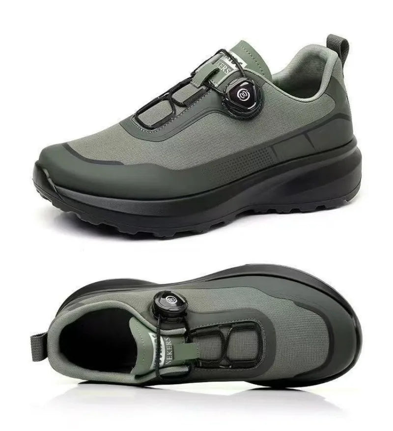 Original New Men Rotating-button Driving Sneakers Platform Casual Walking Shoes Outdoor Wear-resistant Running Sports Shoes Plus