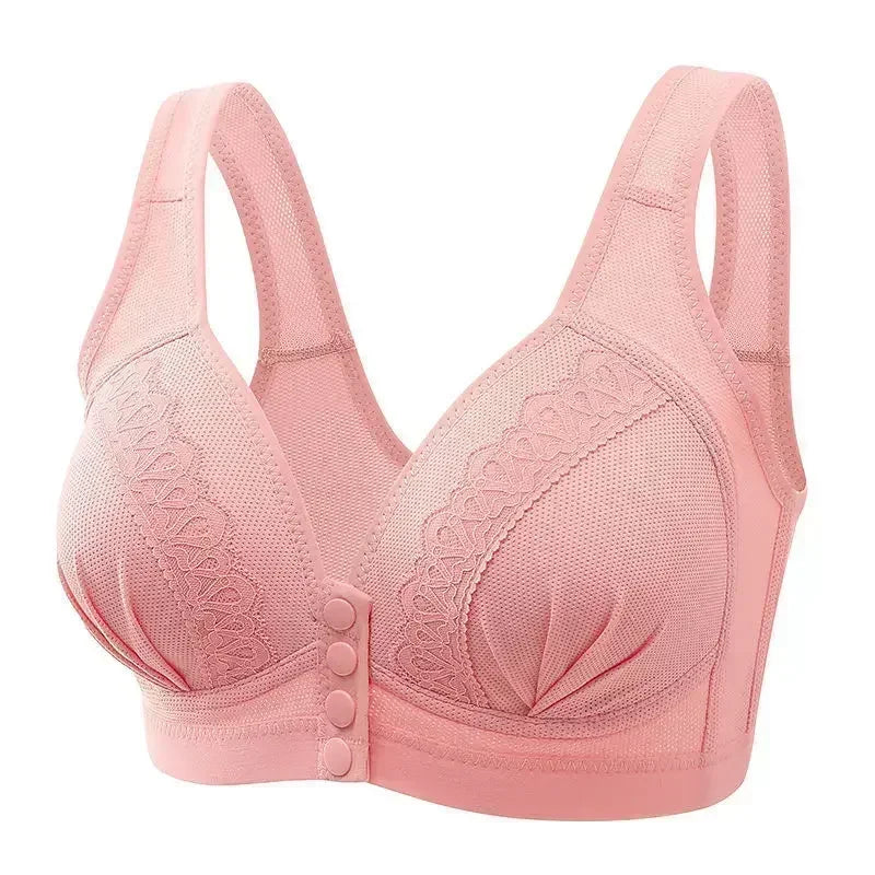 Sexy lace bra lactation lingerie huddle breathable comfortable vice breast no steel ring bra for middle-aged mothe