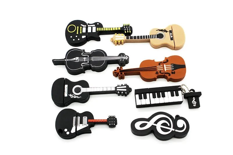 Cartoon Cle Usb Pendrive Guitar Piano Accordion USB Flash Drive  128GB 64GB 32GB 16GB 8GB 4GB USB 2.0 Memoria Stick Pen Drive