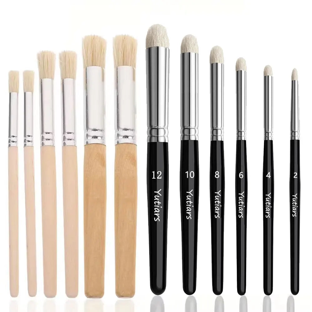 3pcs/6pcs Dry Brush Miniature Painting Drybrush , Professional Modellers Miniature Paint Brushes, Enamel Figurines Painting