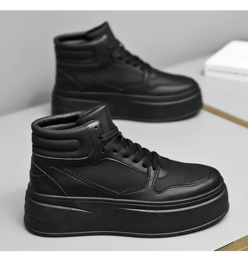 Men's Shoes Spring White Platform Comfortable Casual Shoes Man Trend Anti Slip Sneakers 2025 Fashion Thick Soled Shoes Zapatos