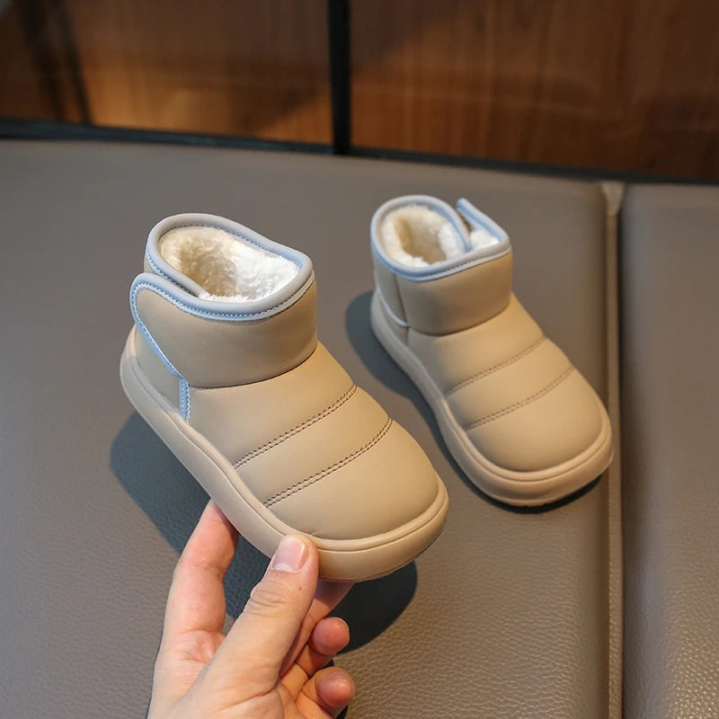 Autumn Winter Baby Boys Girls Snow Boots Children Outdoor Plush Shoes Anti-Slippery Infant Casual Shoes Waterproof Kids Boots
