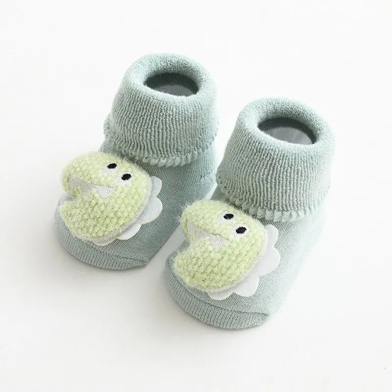 Cartoon Baby Socks For Girl Boys Rabbit Bear Anti Slip Soft Warm Winter Autumn Toddler Indoor Floor Socks For Kids