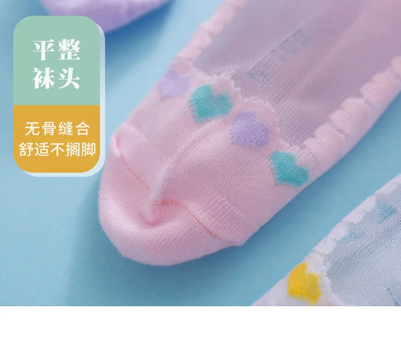 1 Pair Soild Color Thin Lace Mesh Socks for Baby Children Girls Summer Dresses Paired with Princess Socks Baby Clothing