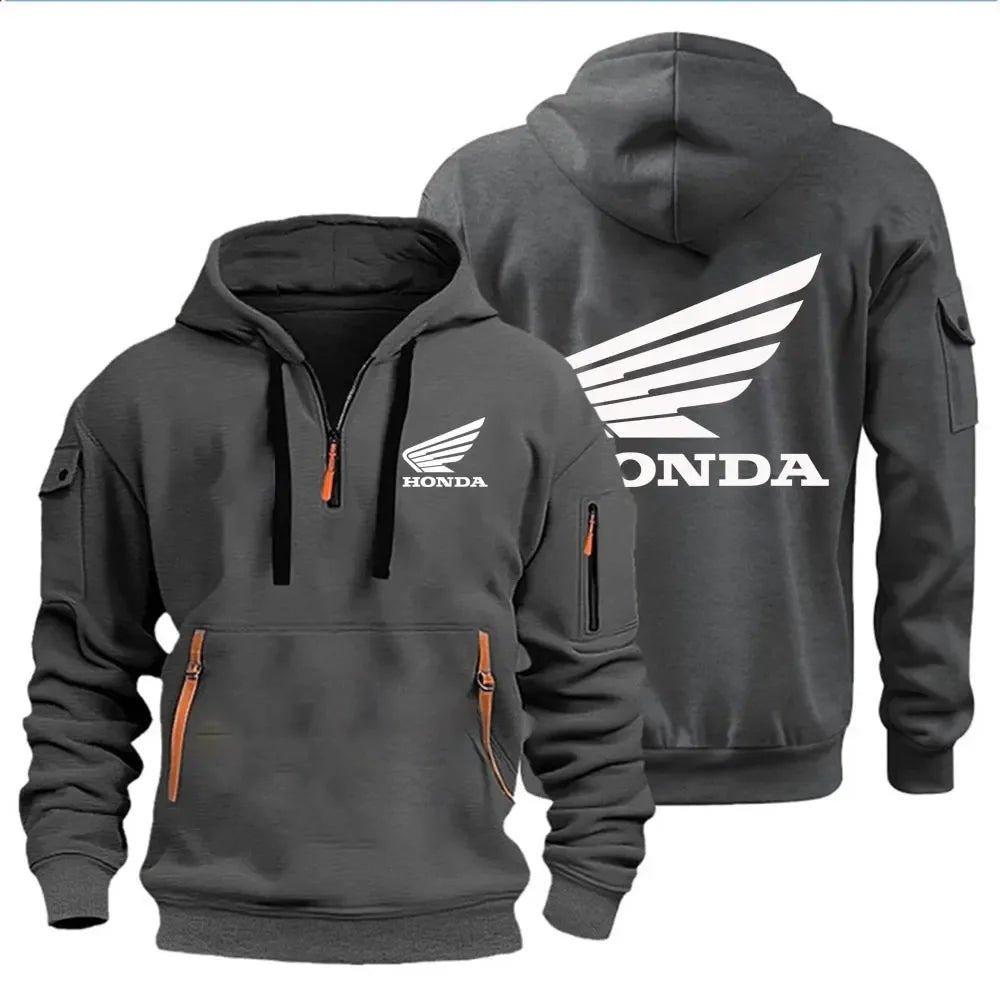 Men's Hoodies Motorcycle Jackets Honda Wings Logo Printed Sweatshirt Pullover Trendy Motorcycle Jackets for Autumn and Winter