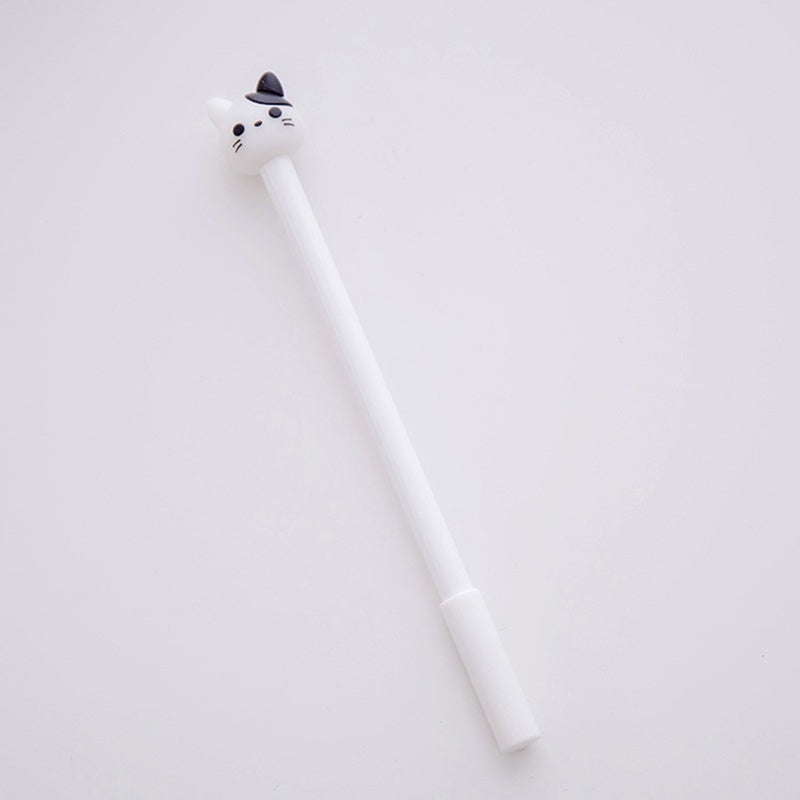 10pcs/batch Kawaii Cat Gel Signature Pen Cute Claw  Stylos Black Ink for Hand Account Writing Stationery Office School Supplies
