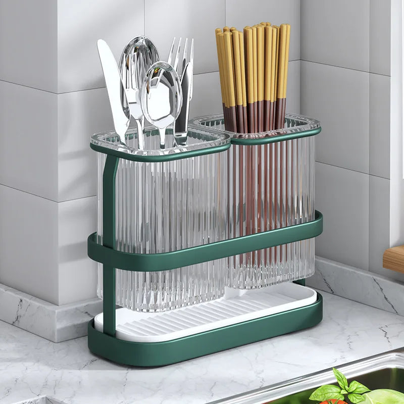 Kitchen Cutlery Holder Chopstick Storage Rack Cutlery Sink Chopsticks Holder Kitchen Spoon Fork Drain Rack Cutlery Organizer