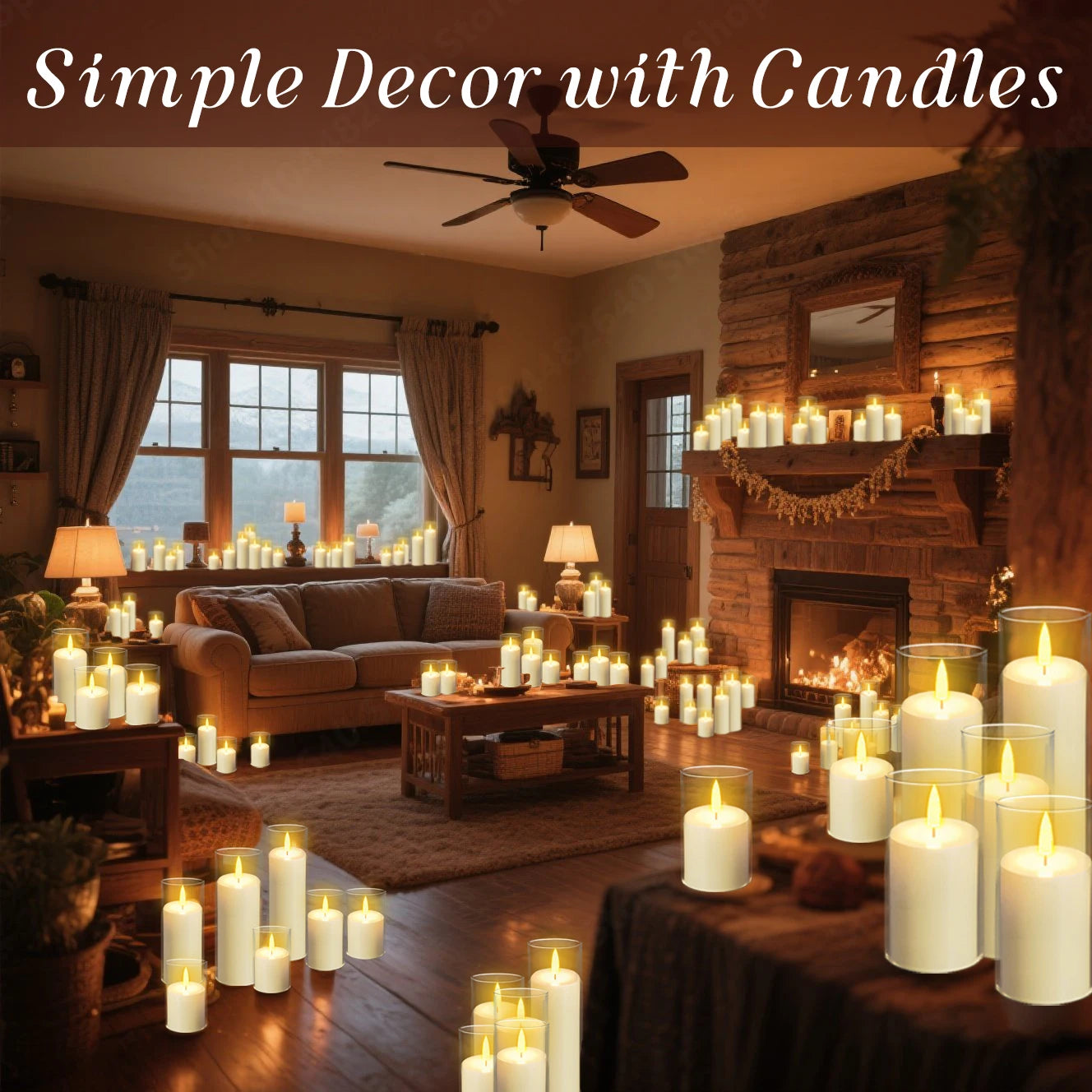 10-240Pcs LED Pillar Candles Wedding Flameless Candle with Battery Powered Flickering Candle Concert Birthday Party Table Decor