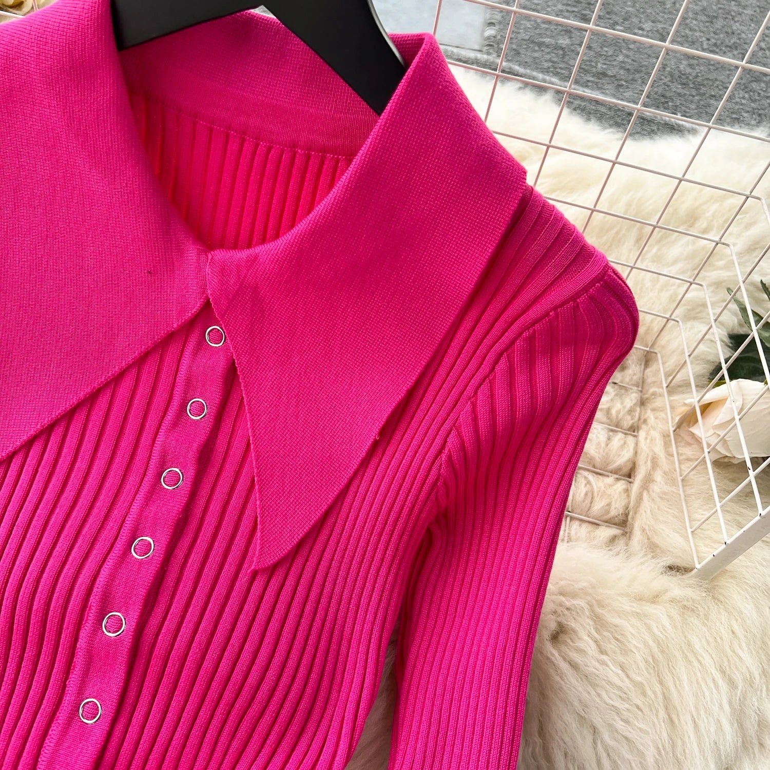 YuooMuoo Women Dress 2025 Autumn Winter Elegant Fur Long Sleeve Knitted Sweater Dress Chic Lady Wrap Hips Bodycon Long Vestidos