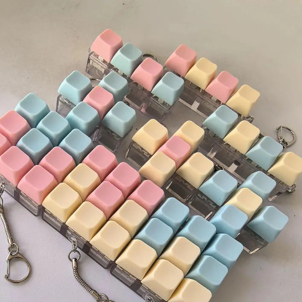 Decompression 9 Keyboard Key Toy For Adults Antistress Toys Boys Girls Anti Stress Finger Keyboard Games Keychain ﻿