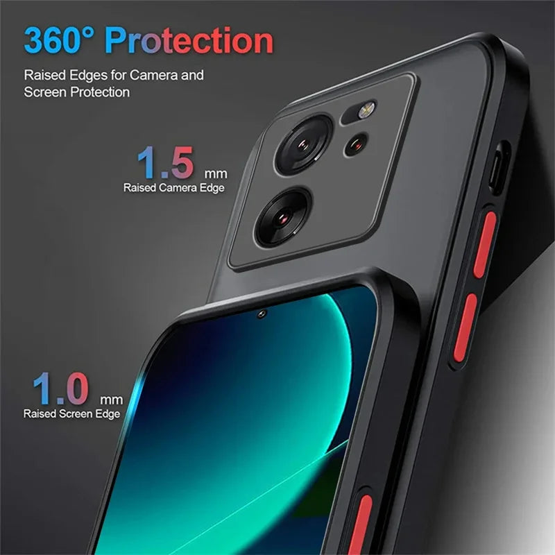 Shockproof Armor Case For Xiaomi 13T Pro 12 11 Lite 5G NE Lens Protector Silicone Cover For Xiaomi 11T 12T 13T Pro Matte Cases