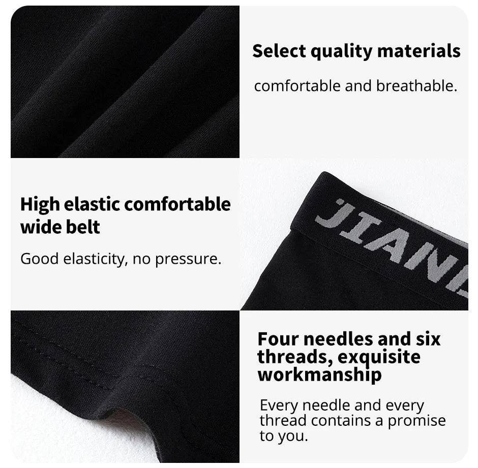 1/5 Pcs Men's Plus Size Black And White Long Sports Underwear Running Fitness Basketball Football Elastic Waist Shorts Teenagers