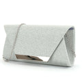 Glitter Clutch Shiny Evening Bags For Women Formal Bridal Wedding Clutch Purse Prom Cocktail Party silver Envelope Chain Bag