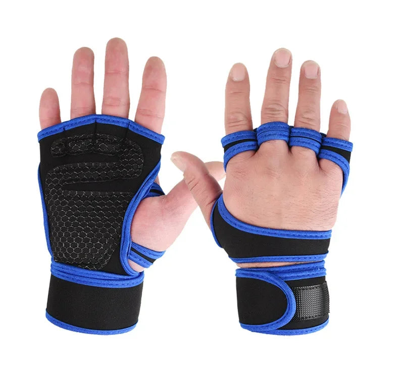 Weightlifting Training Gloves for Men Women Fitness Sports Body Building Gymnastics Gym Hand Wrist Palm Protector Gloves