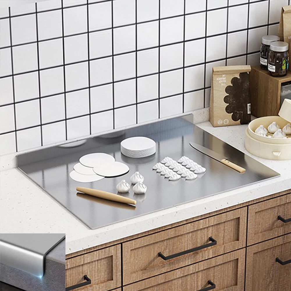 Stainless Steel Chopping Board L-Shaped Large Size Double Panel Multifunctional Home Kitchen Fruit Cutting And Kneading Panel