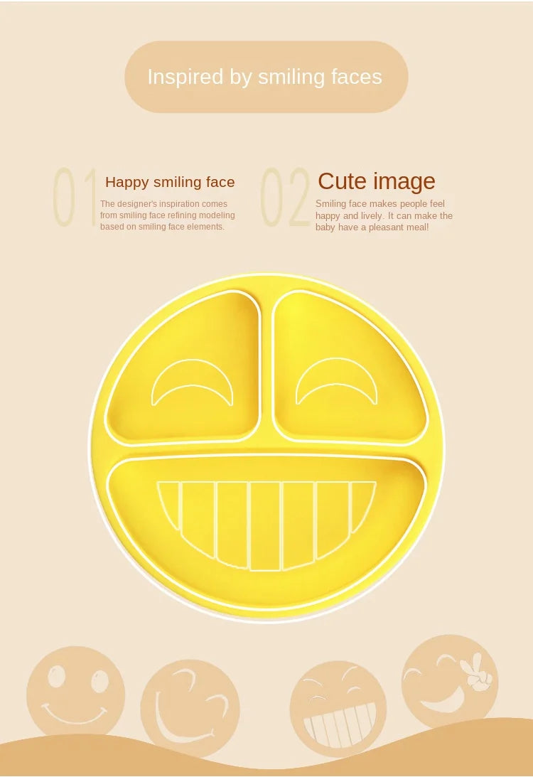 2023New Silicone Baby Dining Plate Cute Owl Children Dishes Suction Plate for Toddlers Kid Training Feeding Sucker Bowl BPA FREE