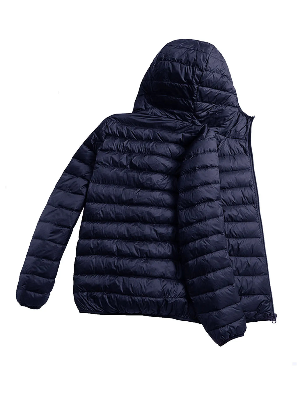 Winter Men's Lightweight Casual Cotton Jacket Suitable for Outdoor Sports, Windproof and Warm, Men's Hooded Solid Color Simple Cotton Coat