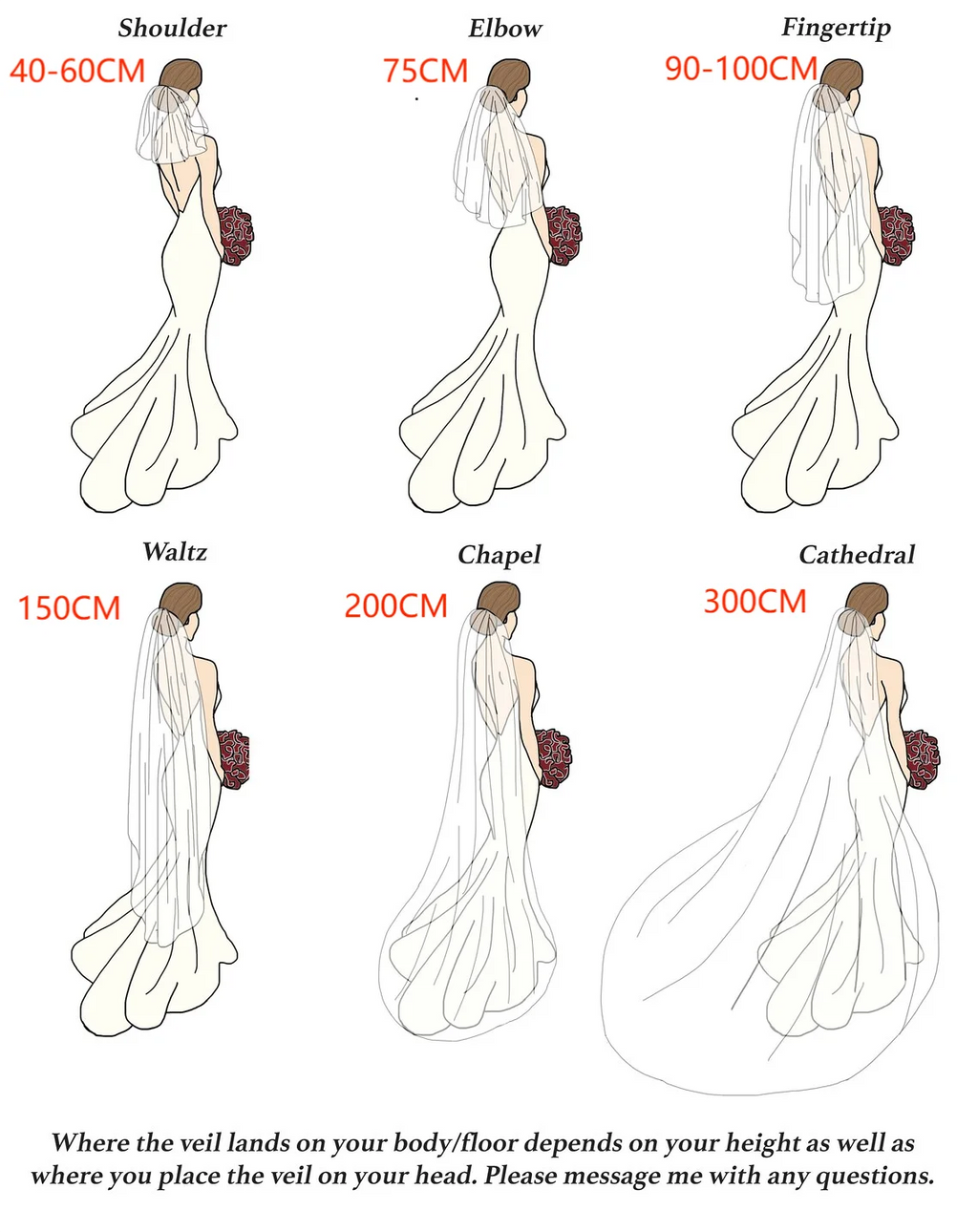 Wedding Bridal Veil Long 1 Layer Veil with Comb Elegant Wedding Accessories Velos De Novia voile de mariee VP115