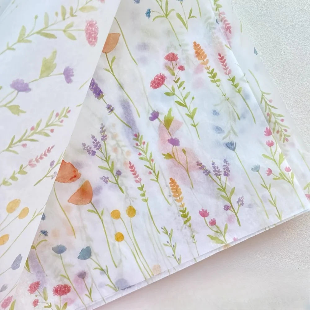 20 Sheets 14x20 Inches Lavender Print Tissue Packaging Paper Semi-Transparent for Christmas Birthdays Weddings Valentine's Day