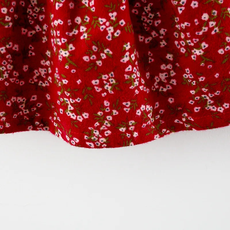 Girls' Autumn New Dress Children's Solid Large Polo Neck Long Sleeve Princess Dress Girls' Bow Spring and Autumn Dress