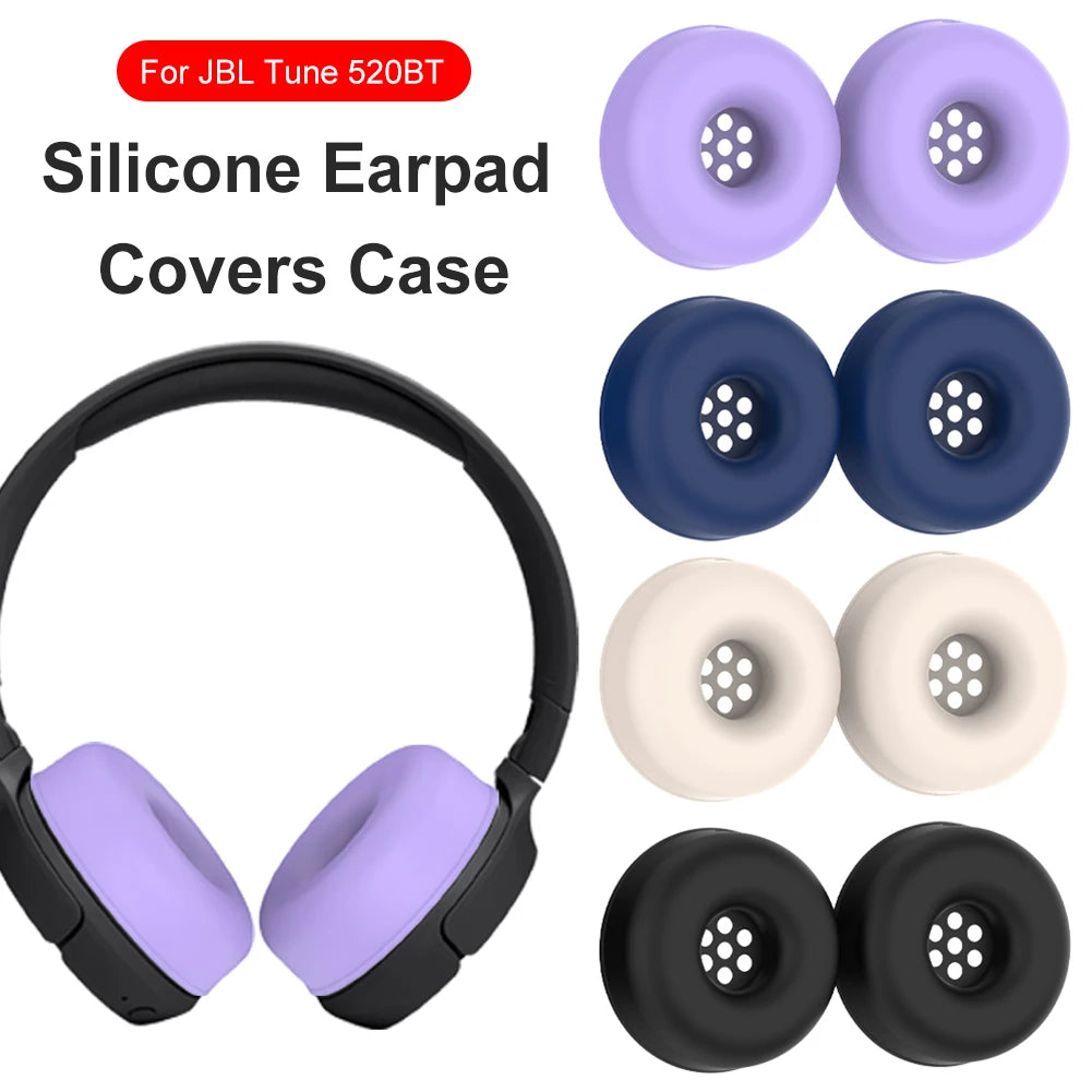 Silicone Earpad Covers Case Anti-Scratch Headphone Cover Waterproof Ear Cushions Cover Shockproof for JBL Tune 520BT Headphones