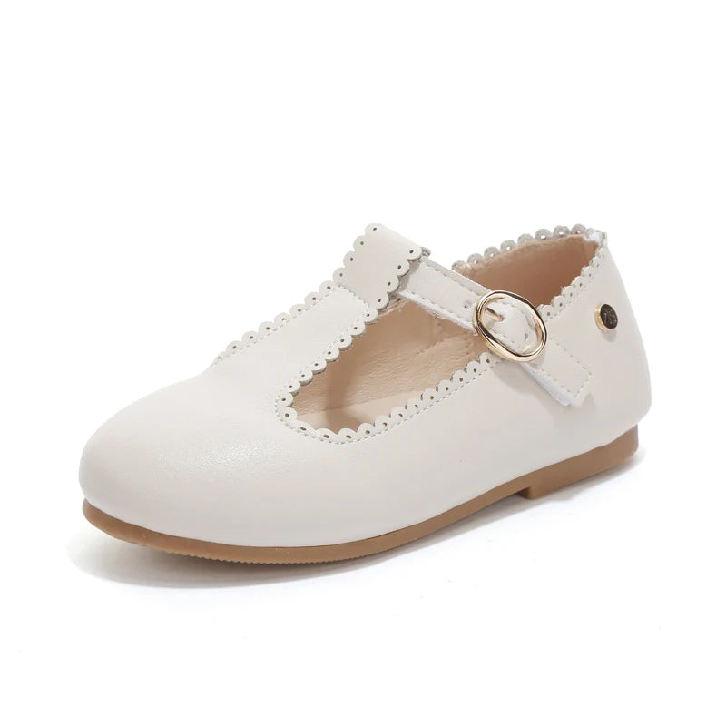 AS New Kids Shoes Children Beige Shoes Baby Boys Leather Shoes Toddler Princess Flats Girls Oxford Fashion Platform Mary Jane