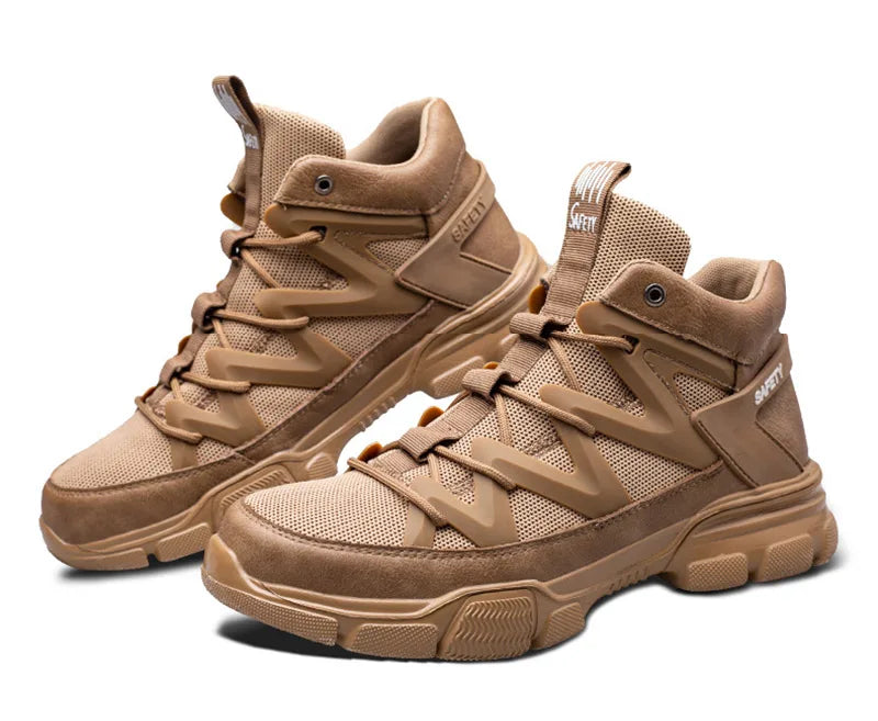 Safety Shoes Universal Breathable Outdoor Work Boots Steel Toe Anti-smash Puncture Proof Working Protective Sneakers for Men