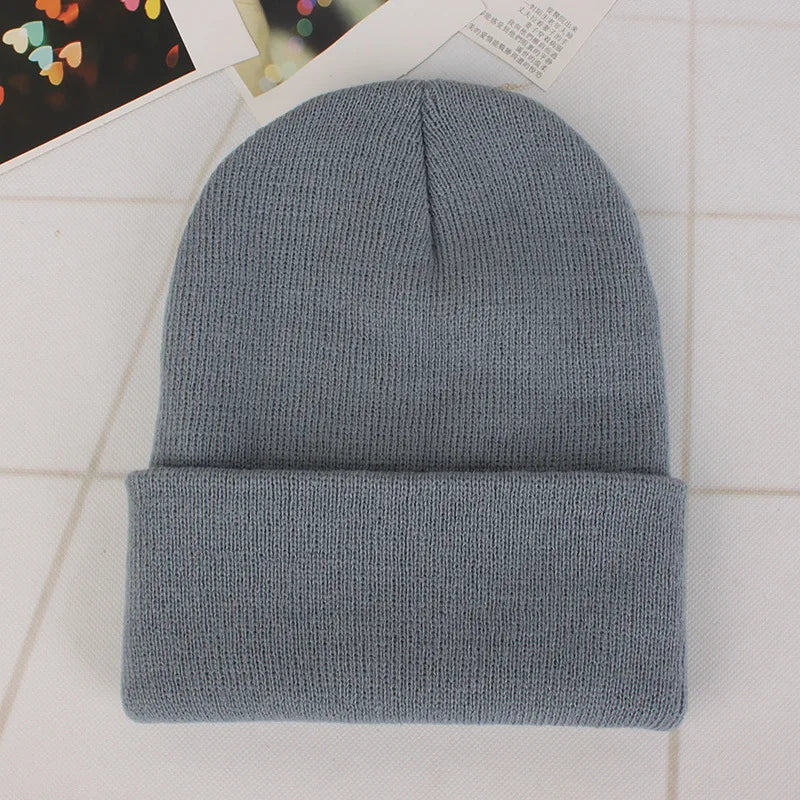 Winter Hats Unisex New Beanies Hat Knitted Solid Cap For Women Men Autumn Female Beanie Warmer Bonnet Men Casual Cap Wholesale