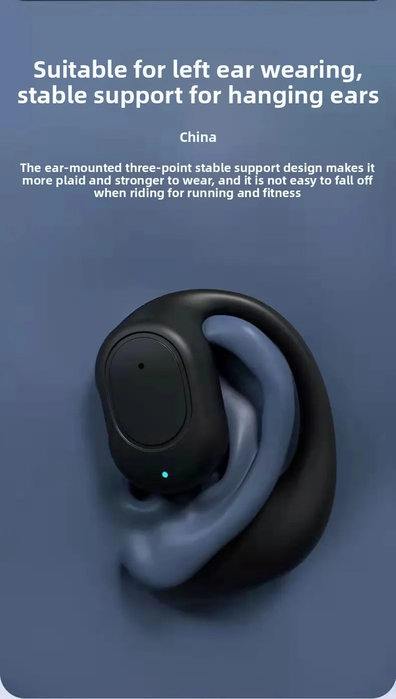 New Ear-hook Single Ear Buds Noise Cancelling Earphones for Running Comfortable Wireless Bluetooth Headset Dropshipping 2025