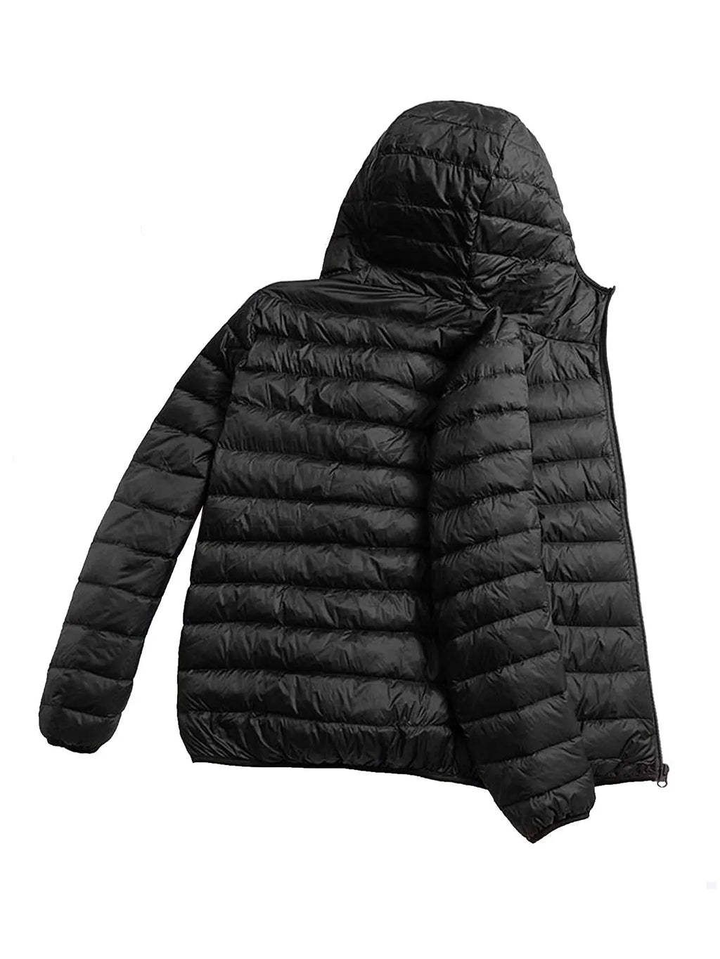 Winter Men's Lightweight Casual Cotton Jacket Suitable for Outdoor Sports, Windproof and Warm, Men's Hooded Solid Color Simple Cotton Coat