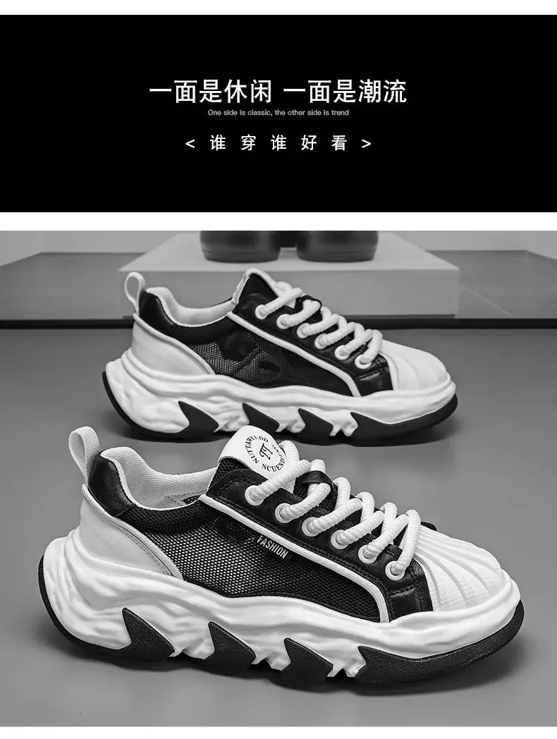 Designer Chunky Sneaker for Men Sneakers Breathable Running Shoes Fashion Casual Mesh Height Increased Platform Sport Shoes